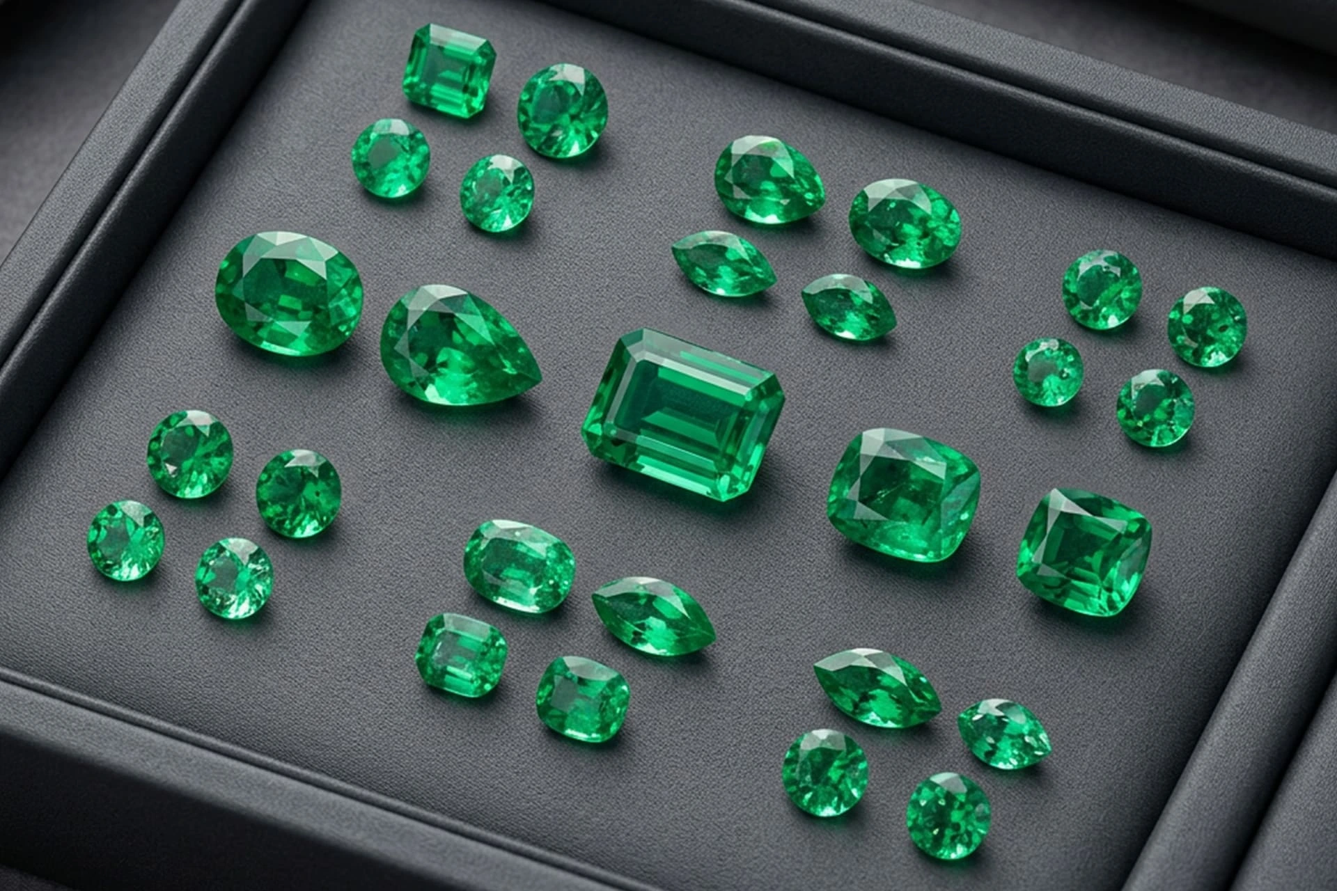 Colecci&oacute;n Premium de esmeraldas cultivadas en laboratorio, con piedras preciosas sueltas de esmeralda en m&uacute;ltiples tallados, para joyer&iacute;a con esmeraldas y joyer&iacute;a a medida